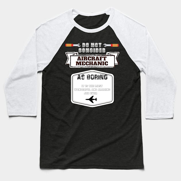 aircraft mechanic Baseball T-Shirt by Mdath